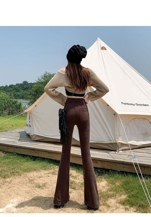 Pantalones Acampanados Cintura Alta Reductores Efecto Moda Urbana - Image 11