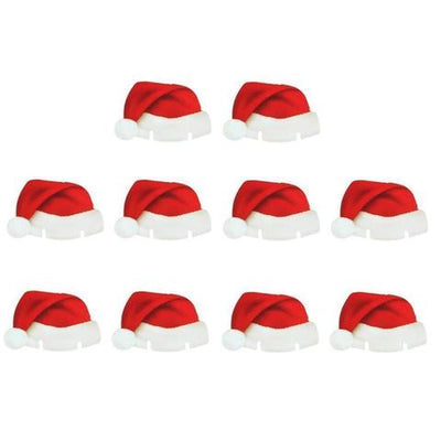 Set de 10 Gorros Navideños Rojos para Copas - Decoración de Mesa Navideña DIY - Image 4