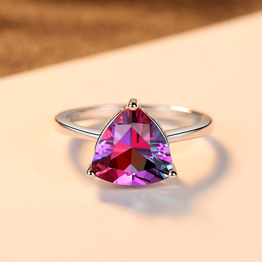 Anillo de Plata 925 con Piedra Arcoíris - Joya Elegante - Image 2