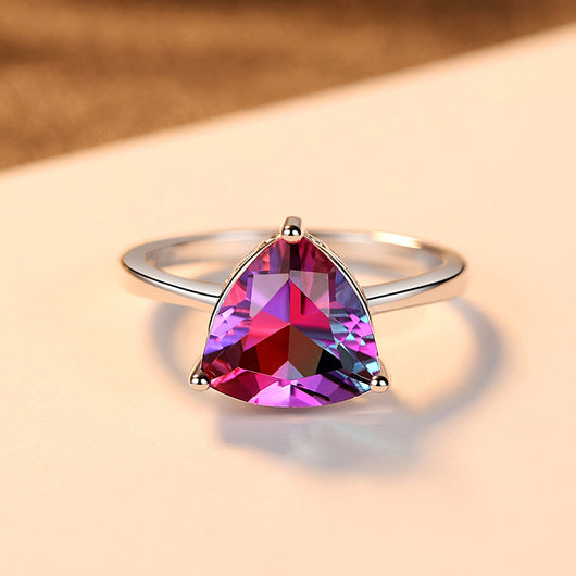 Anillo de Plata 925 con Piedra Arcoíris - Joya Elegante - Image 2