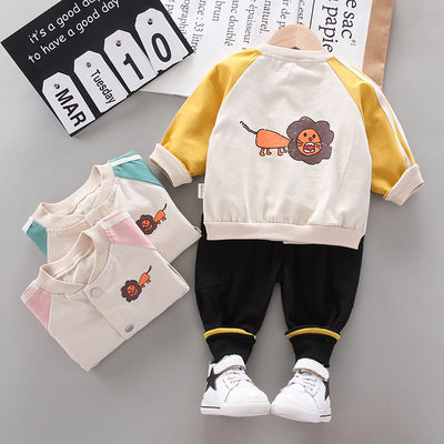 Conjunto de Pijama Infantil Estampado León Otoñal - Image 6