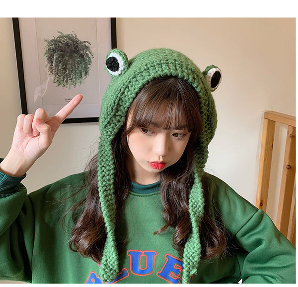 Gorro de Lana Rana Ojos Grandes