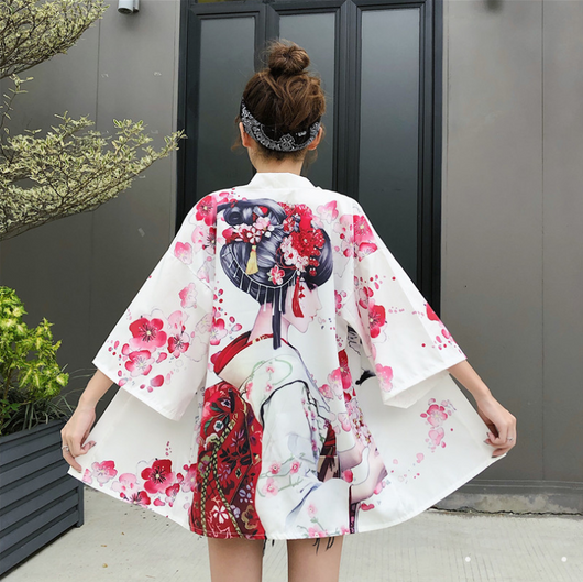 Cardigan Fino Estampado Flor de Grulla