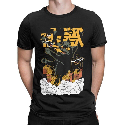 Camiseta Retro Gato Estampado Unisex de Manga Corta - Image 9