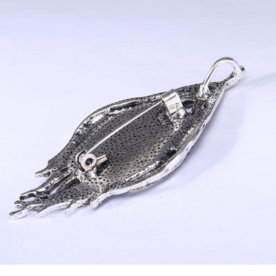Broche de Pluma con Nácar de Abulón Natural - Image 8