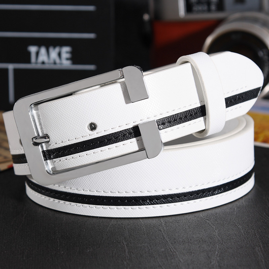 Cinturón de Cuero Blanco para Hombre - Estilo Moderno - Image 3