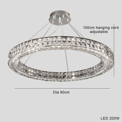 Lámpara de Araña LED Cristal Lujo Moderno Minimalista - Image 4
