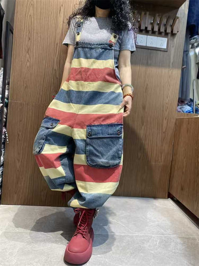 Mono Corto Denim Tallas Grandes con Tirantes e Impresión - Image 16