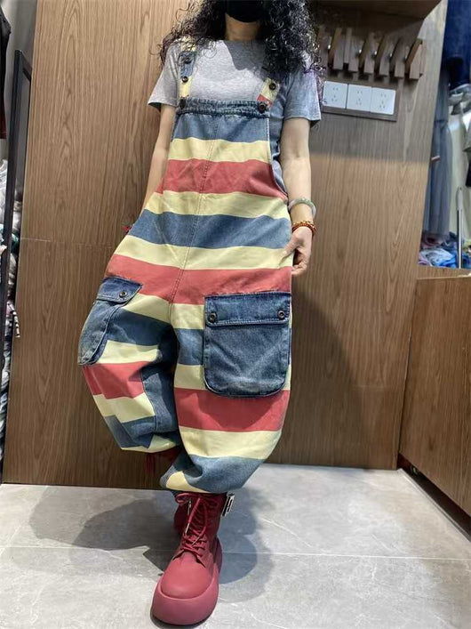 Mono Corto Denim Tallas Grandes con Tirantes e Impresión - Image 16