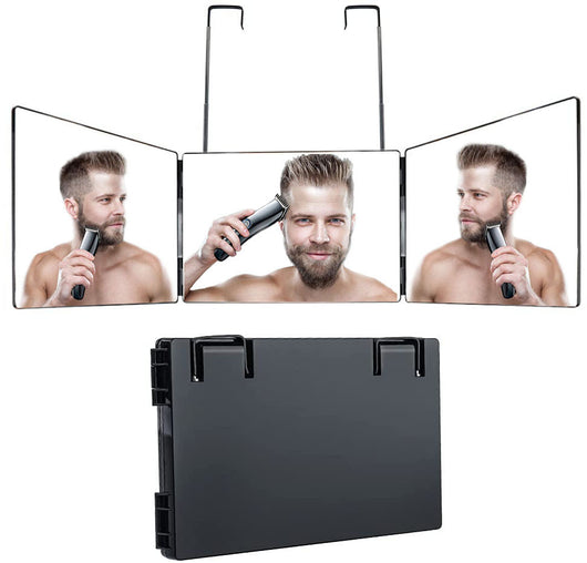 Espejo de Maquillaje Telescópico Plegable de Tres Caras - Image 9