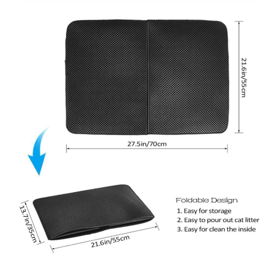 Tapete Atrapador de Arena para Gatos de Doble Capa EVA Impermeable - Image 4