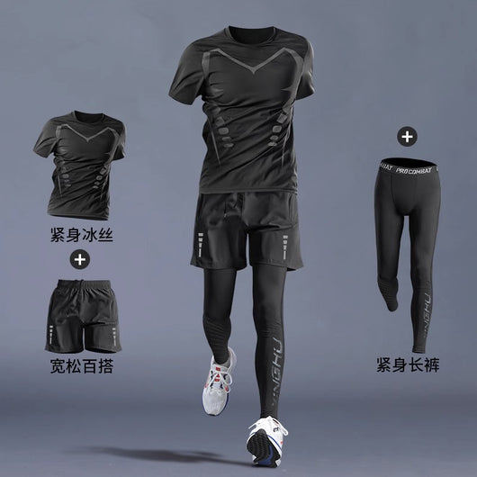 Camiseta Deportiva Ajustada Manga Larga Secado Rápido para Entrenamiento - Image 14