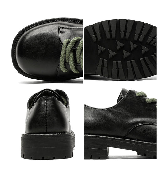 Zapatos Casuales de Cuero con Plataforma Elevadora para Hombre Big Head Derby - Image 10