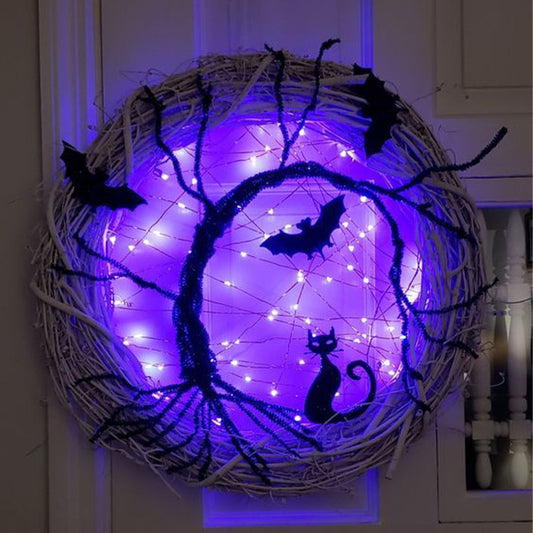 Conjunto de Decoración Luminosa Calaveras para Entrada - Adornos de Estilo Gótico