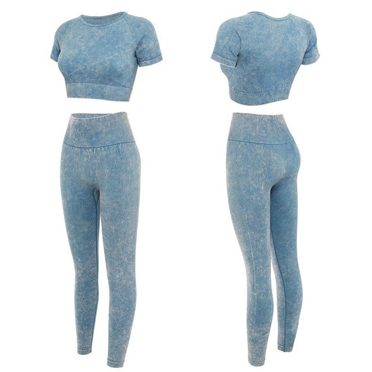 Conjunto Deportivo Yoga Mujer Seamless - Pantalón y Top Fashion - Image 29