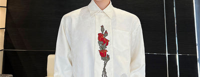 Camisa Degradada con Rosa Bordada - Image 10