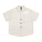 Camisa Manga Corta Jacquard Floral Tono Liso
