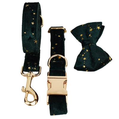 Collar de Mascota en Terciopelo con Cuerda de Tracción - Image 10