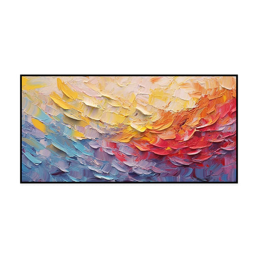 Cuadro Abstracto Flores Coloridas - Pintura al Óleo sobre Lienzo Diseño Moderno - Image 6