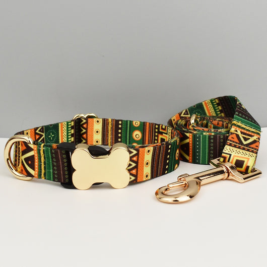 Collar para Mascotas con Diseño Étnico y Hebilla de Hueso - Image 19