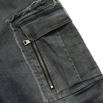 Pantalones Jeans Acampanados con Múltiples Bolsillos para Hombre - Image 4
