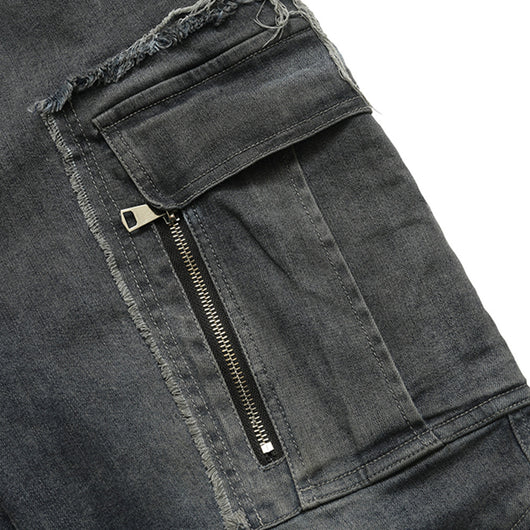 Pantalones Jeans Acampanados con Múltiples Bolsillos para Hombre - Image 4