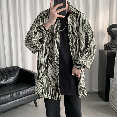 Camisa Hombre Estampado Leopardo Corte Relajado - Image 3