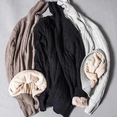 Suéter Casual Grueso con Forro de Polar para Hombre