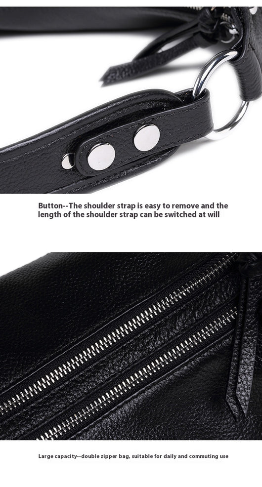 Bolsa Mensajera de Cuero Premium con Pliegues - Gran Capacidad para Mujer - Image 13