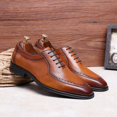Zapatos Oxford Ejecutivos de Cuero Retro con Punta Cuadrada y Suela Flexible - Image 4