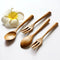 Juego de Cucharas y Tenedor de Madera Estilo Japonés