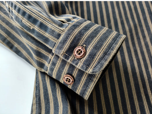 Camisa Casual de Algodón Vintage con Lavado Pesado para Hombre - Image 22