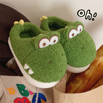 Pantuflas Cálidas de Algodón para Posparto - Diseño Dinosaurio Adorable - Image 3