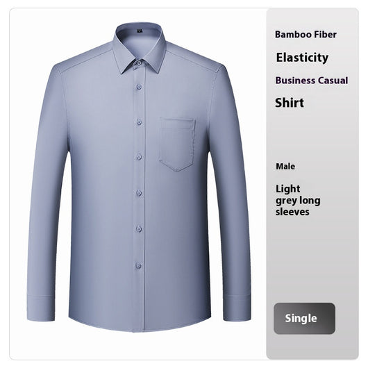 Camisa Profesional de Fibra de Bambú Blanca para Hombre - Image 6