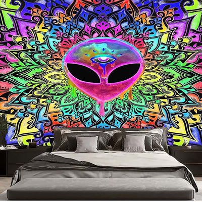 Tapiz Decorativo con Estampado Alien - Tela de Fondo para Pared - Image 14