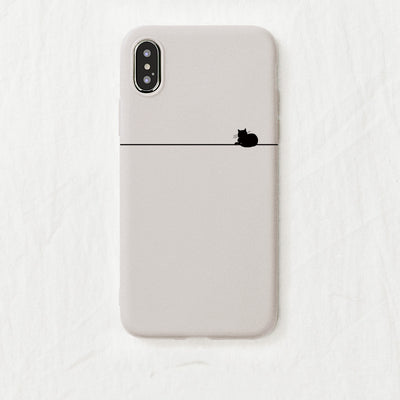Funda Minimalista de Gatito para Teléfono - Compatible con Apple - Image 15