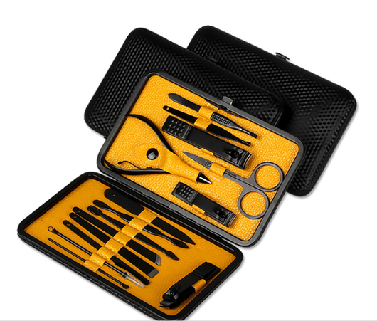 Set Profesional de Manicura 15 Piezas Acero Inoxidable Negro - Image 4