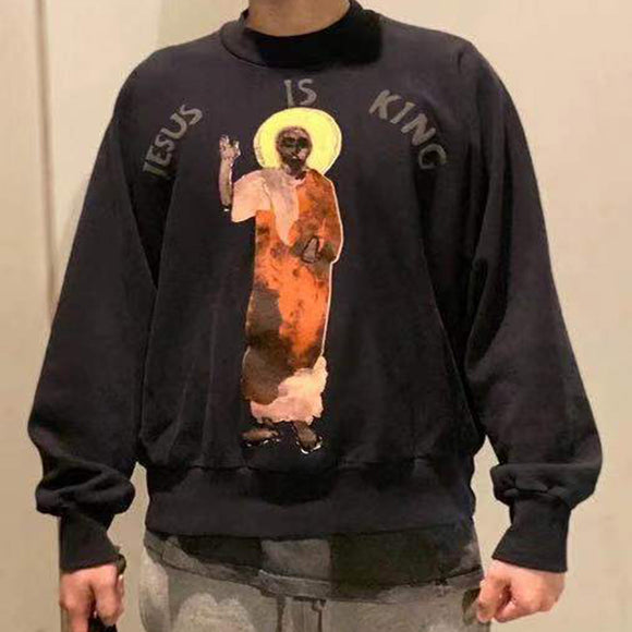 Sudadera Casual Jesus is King - Estilo Urbano Minimalista