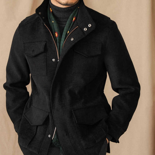 Chaqueta Safari Vintage con Cintura Elástica y Múltiples Bolsillos - Image 2