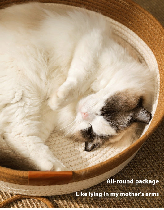 Cama Tejida para Gatos con Diseño Adorable de Hilo de Algodón - Image 16