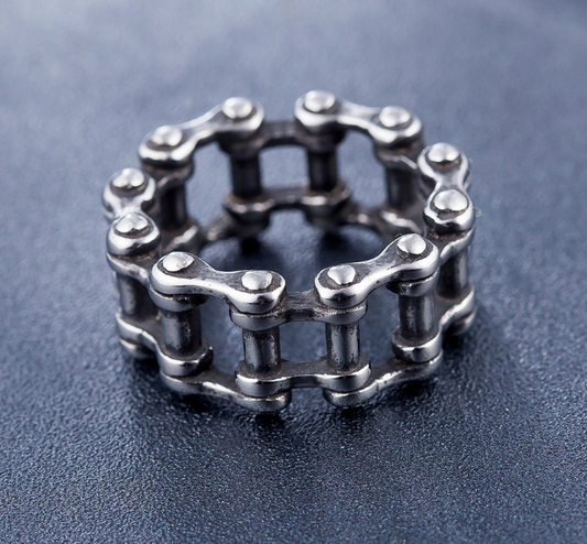 Anillo de Cadena Acero Inoxidable Estilo Punk Rock para Hombre - Image 2