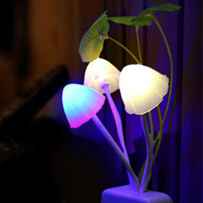 Lámpara Hongo LED con Sensor de Luz, 3 Colores