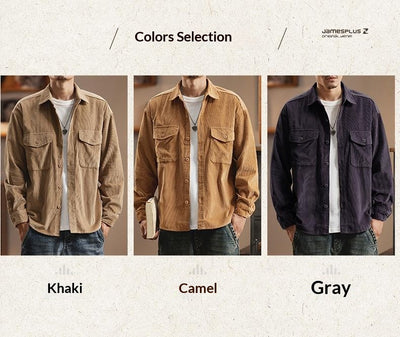 Chaqueta de Trabajo Pesada Estilo Retro Americano para Hombre - Image 8