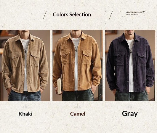 Chaqueta de Trabajo Pesada Estilo Retro Americano para Hombre - Image 8