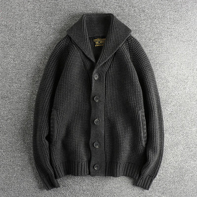 Suéter de Lana Vintage Combinada para Hombre - Image 19