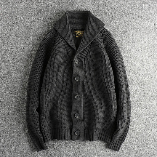 Suéter de Lana Vintage Combinada para Hombre - Image 19