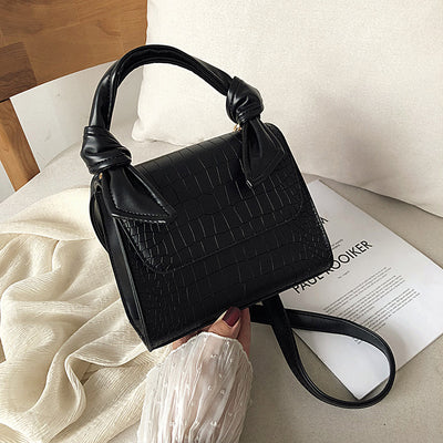 Bolso Cuadrado Portátil con Patrón de Piedra - Image 5