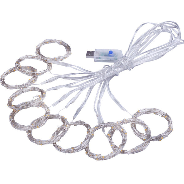 Cortina de Luces LED con Alambre de Cobre - Control Remoto USB Decoración Romántica