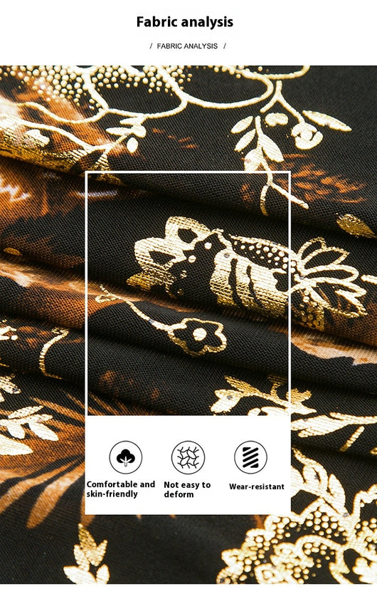 Camisa Estampada de Manga Corta para Hombre Adulto - Tela Fresca Elástica - Image 32