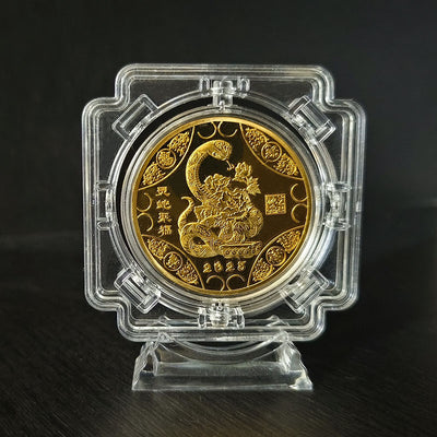 Medalla Conmemorativa Año de la Serpiente Chapada en Oro y Plata - Image 34